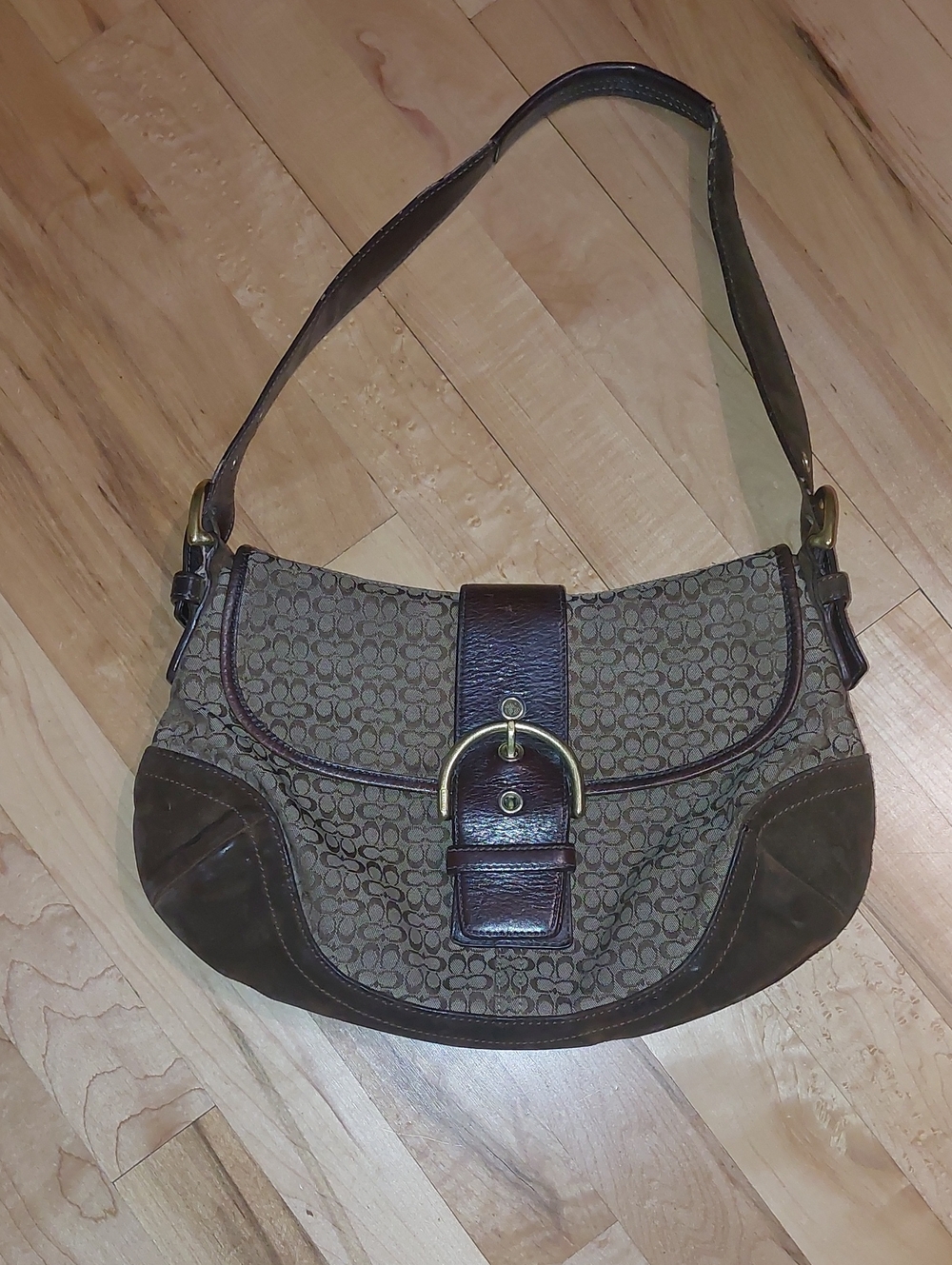 Coach Brown Leather & Suede Soho Large